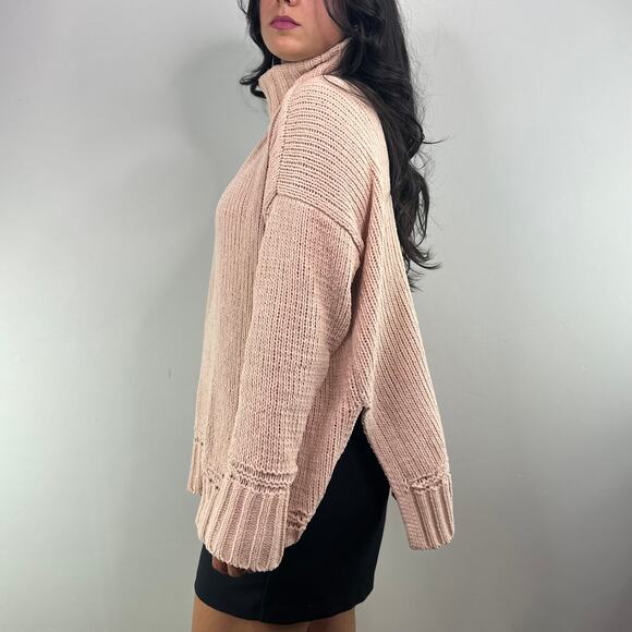 Aerie Oversized Light Pink Knit Soft Sweater - Picture 6 of 10